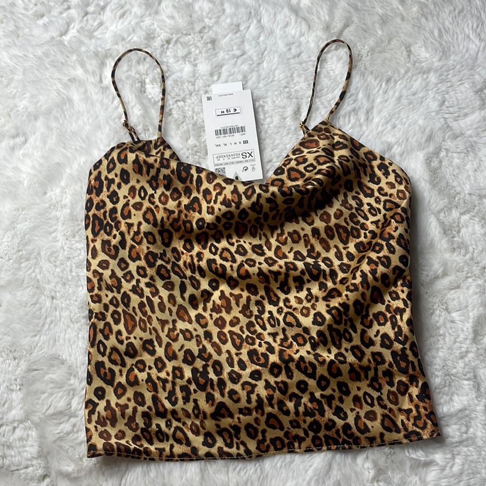 NWT Zara leopard tank top - SIZE: XS